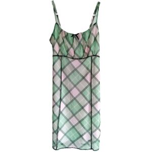 NWOT Rue 21 Green Plaid Slip Dress